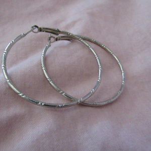 silver hoop earrings